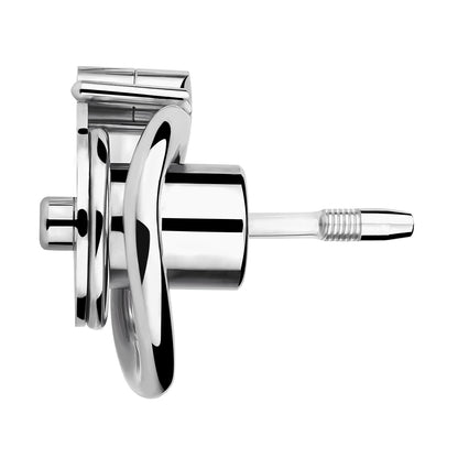 Screw Lock Inverted Single Cylinder Chastity Cage With Dildo & Catheter, F3409 - FRRK
