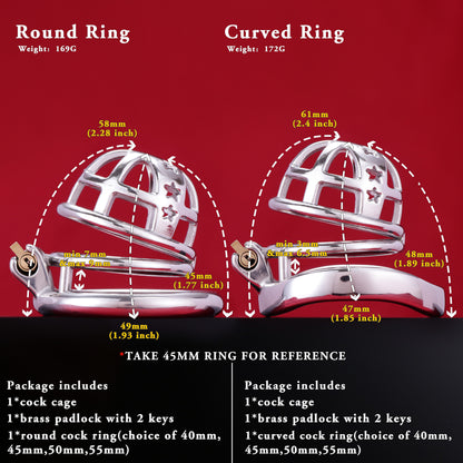 37mm Diameter Large Male Chastity Cage, F3065 - FRRK