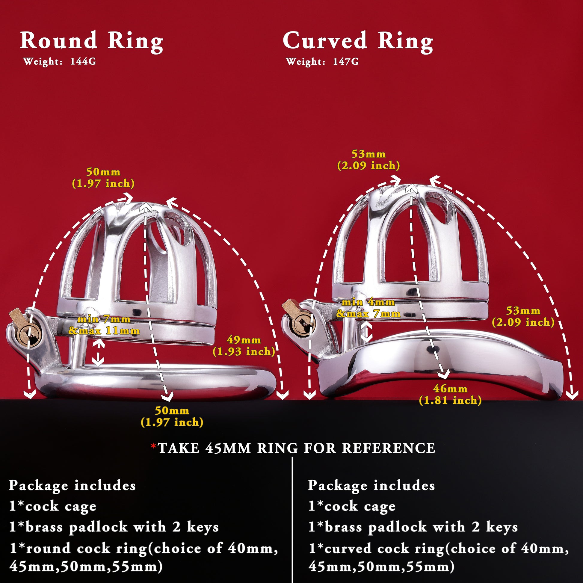 Male Chastity Cage, F3073 - FRRK