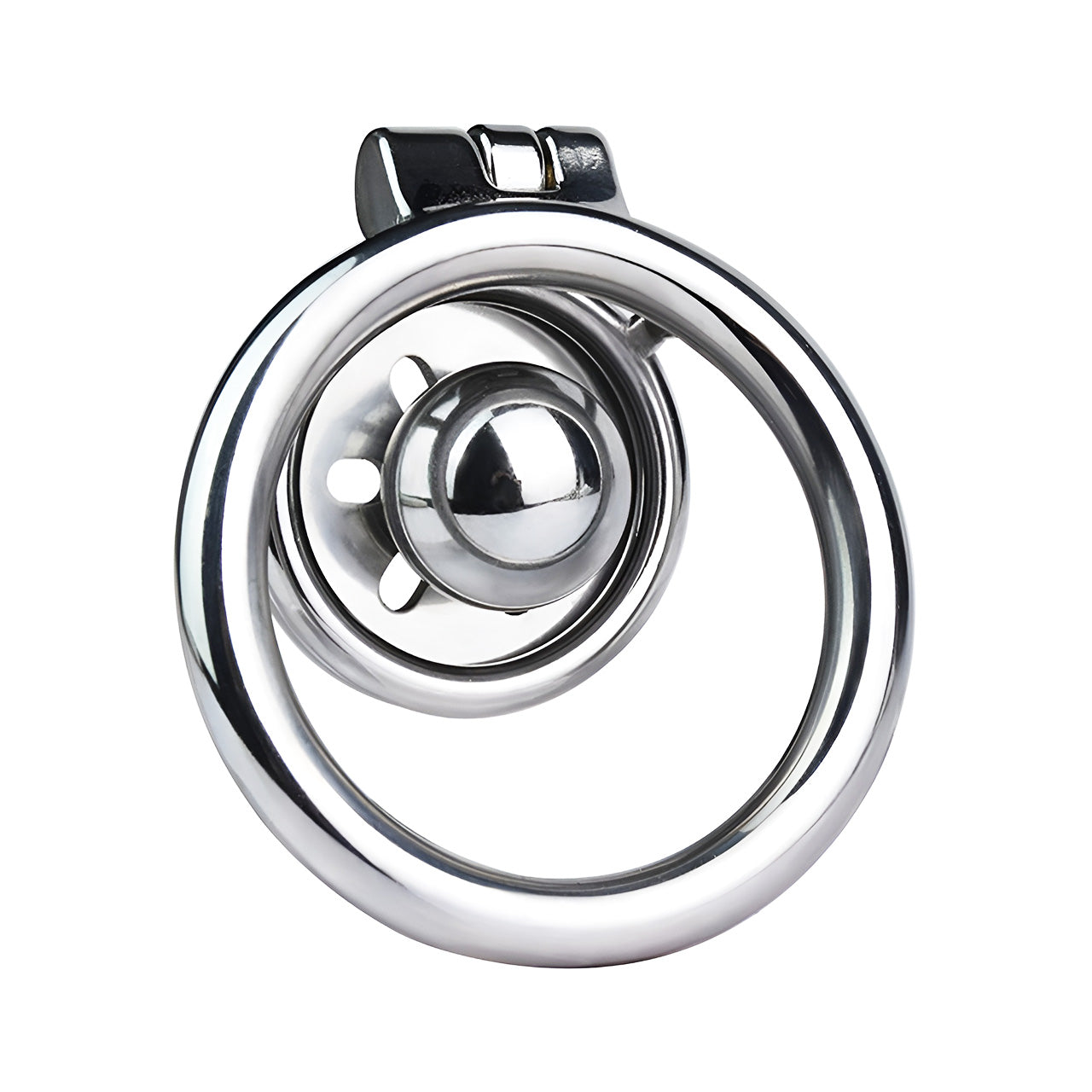 Flat Chastity Cage with Solid Metal Negative Ball, F3193 - FRRK