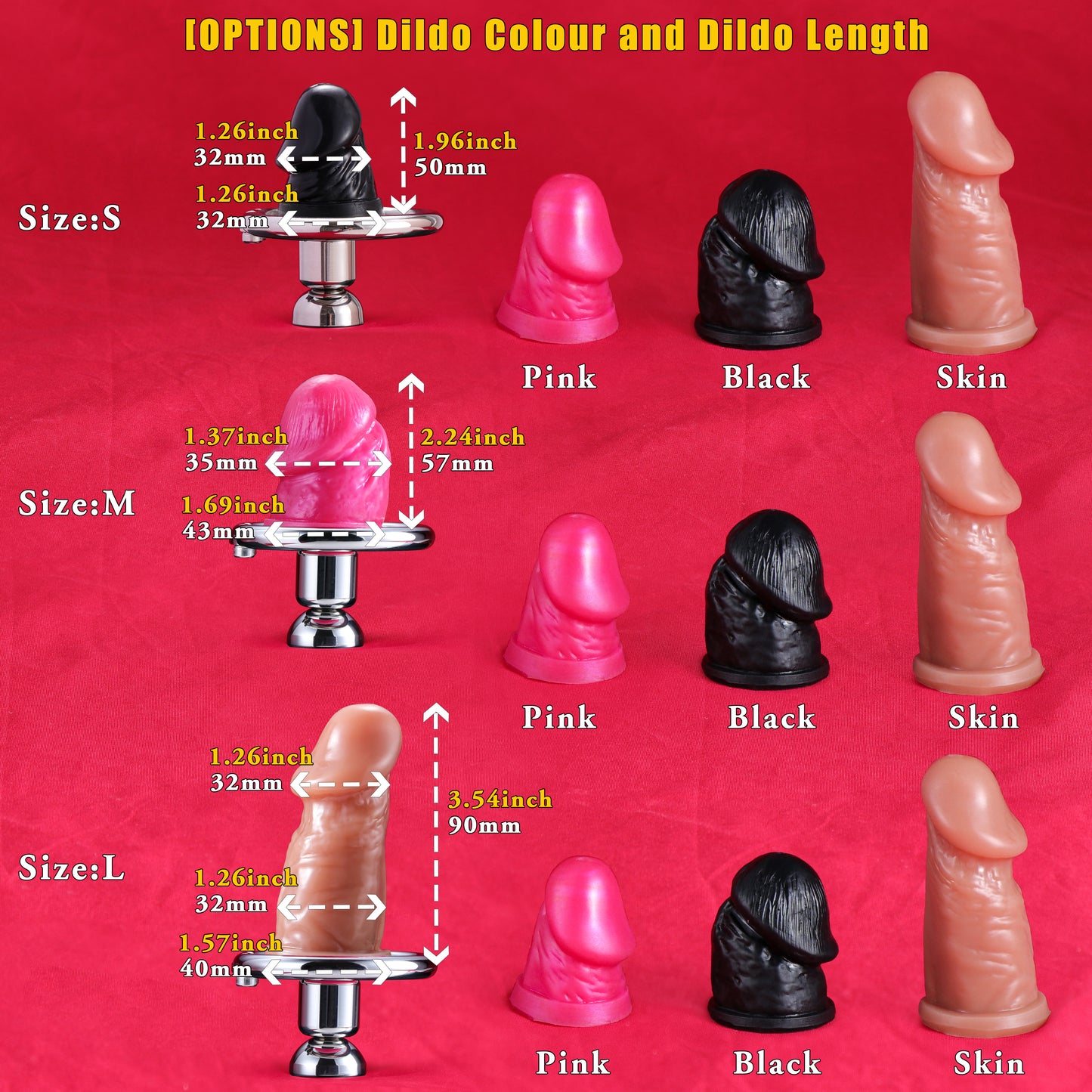 Flat Inverted Chastity Cage With Dildo, F3403 - FRRK