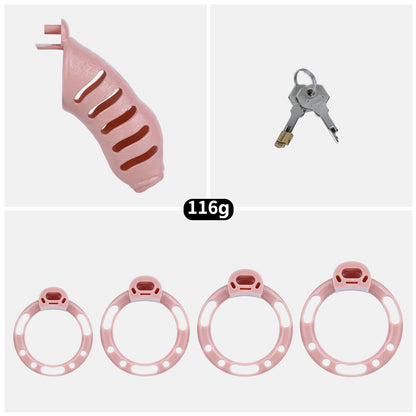 ABS Resin Realistic Dick Chastity Cage – Fully Enclosed Type AS037