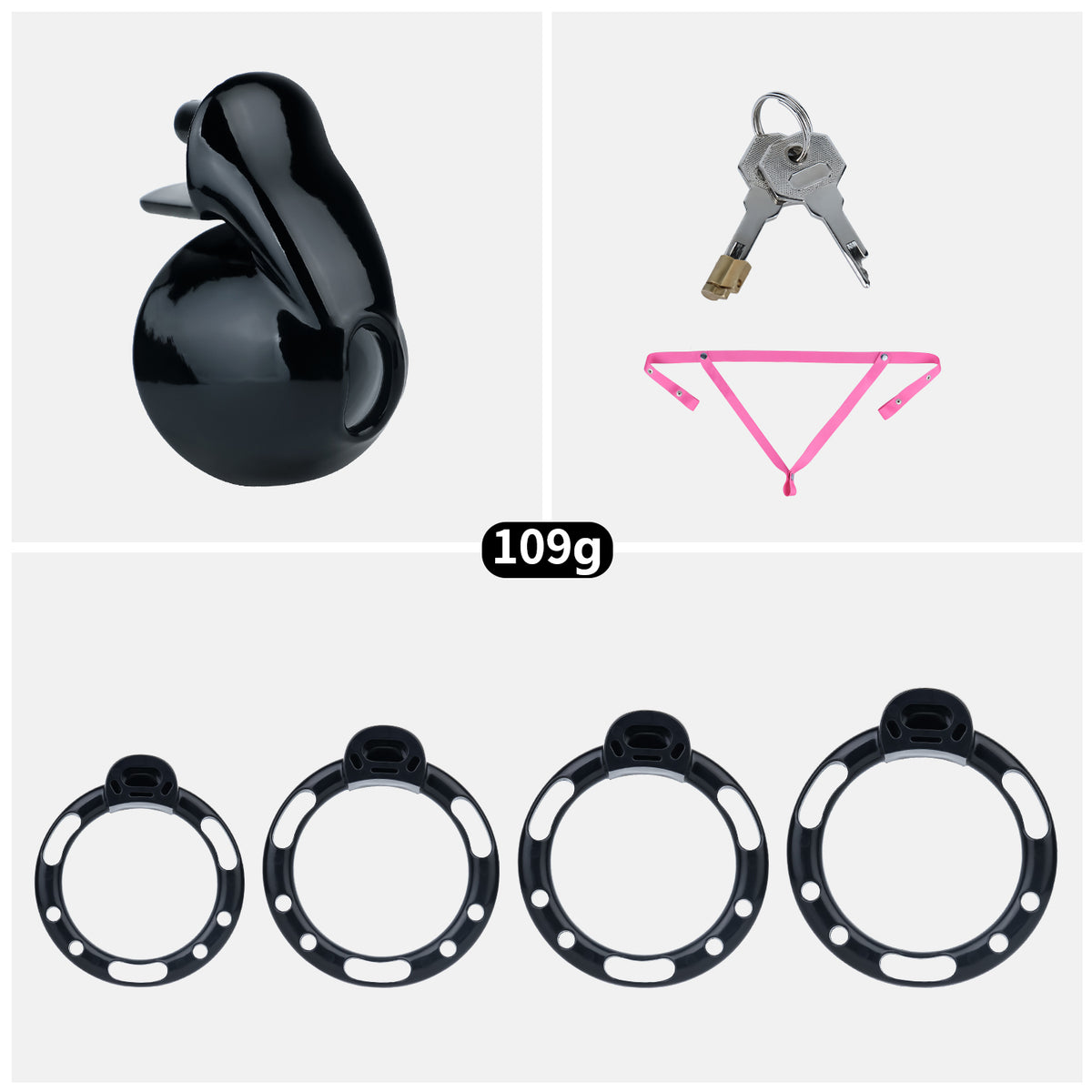 ABS Resin Pudding Chastity Cage | AS038