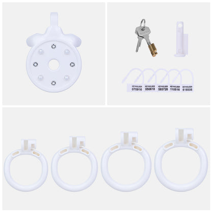ABS Resin Rhinestone Flat Chastity Cage | AS606
