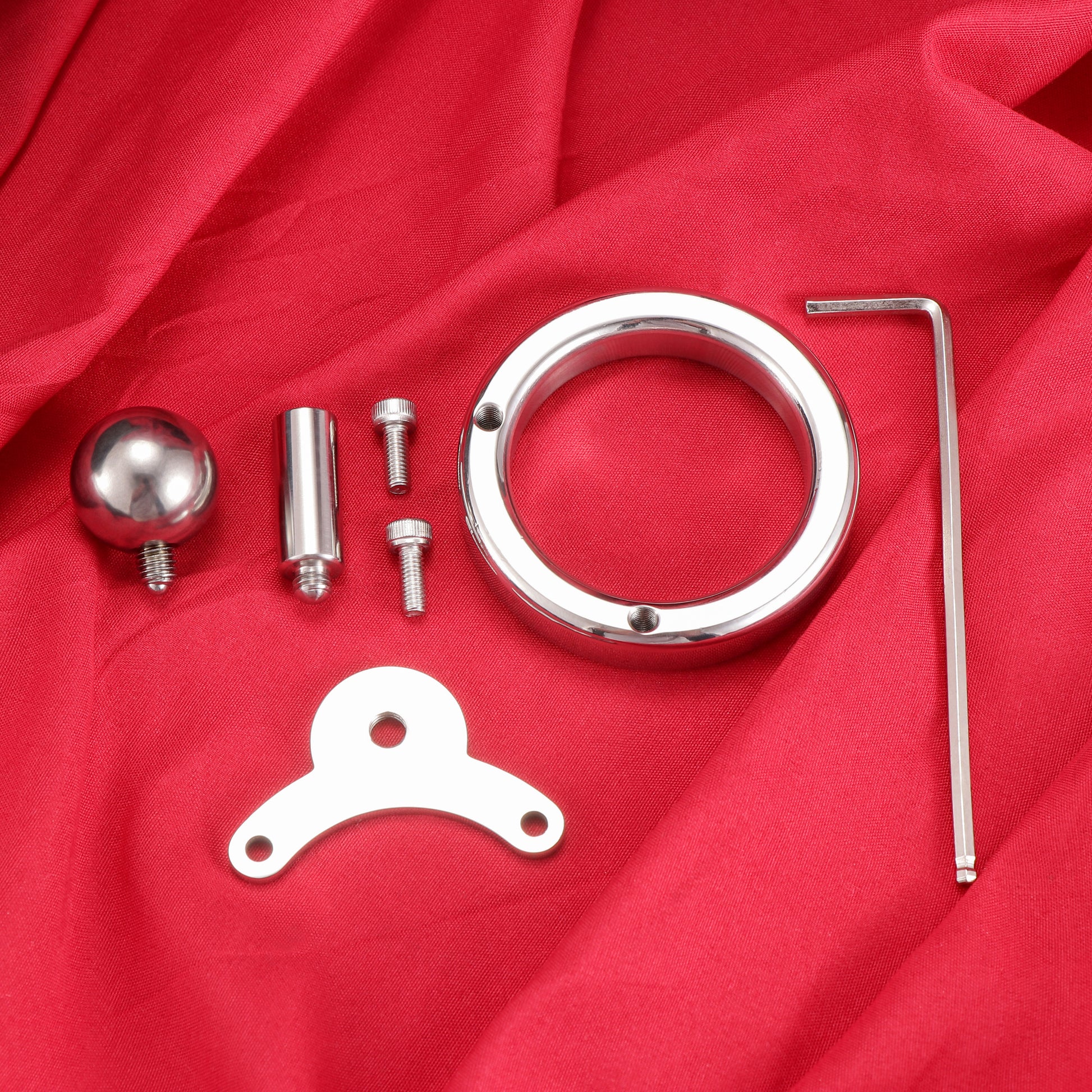 Inverted Negative Long Bar Ball Flat Chastity Cage, F3165 - FRRK