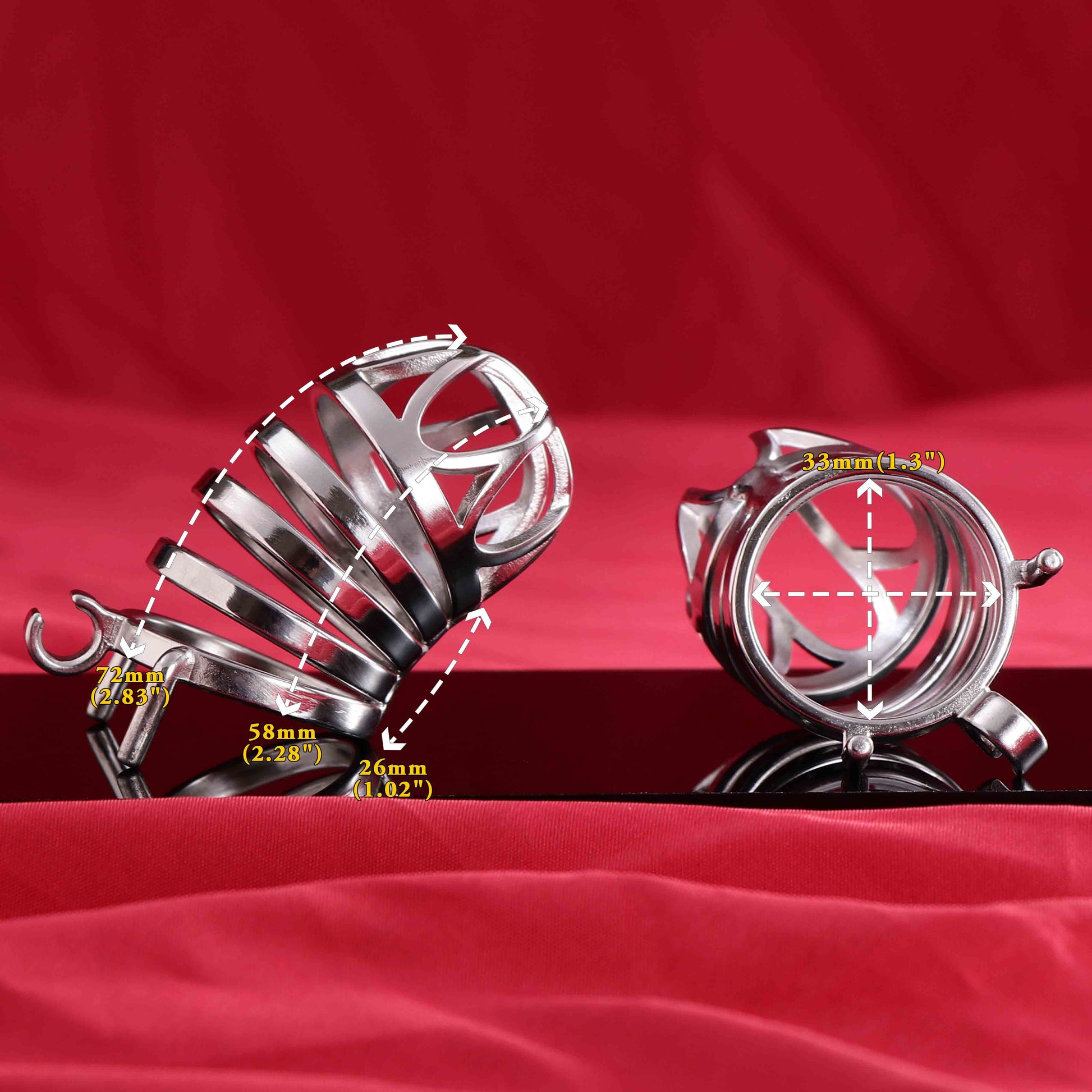 Male Top Split Open Chastity Cage, F3043 - FRRK