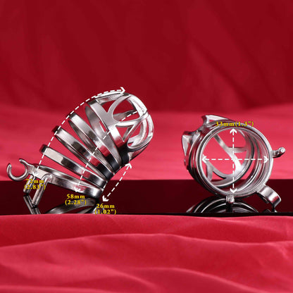 Male Top Split Open Chastity Cage, F3043 - FRRK