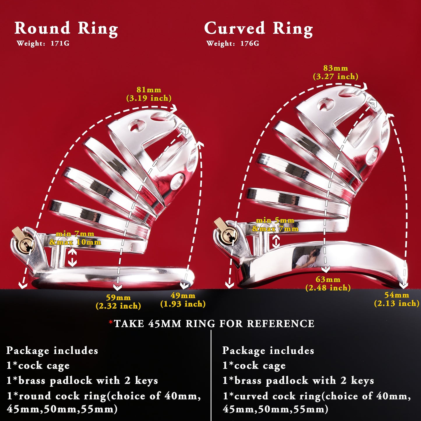 Male Chastity Cage, F3035 - FRRK