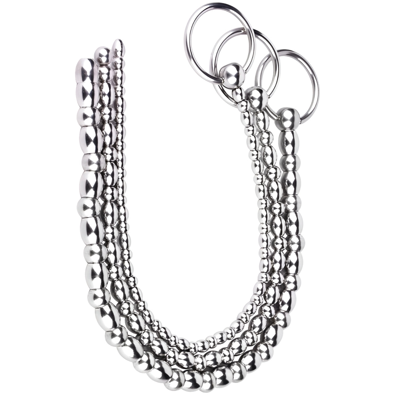 Metal Soft Urethral Sounds Penis Plug with Pull Ring | F3224 - FRRK