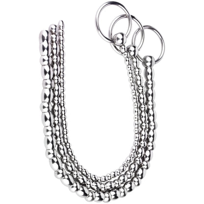 Metal Soft Urethral Sounds Penis Plug with Pull Ring | F3224 - FRRK