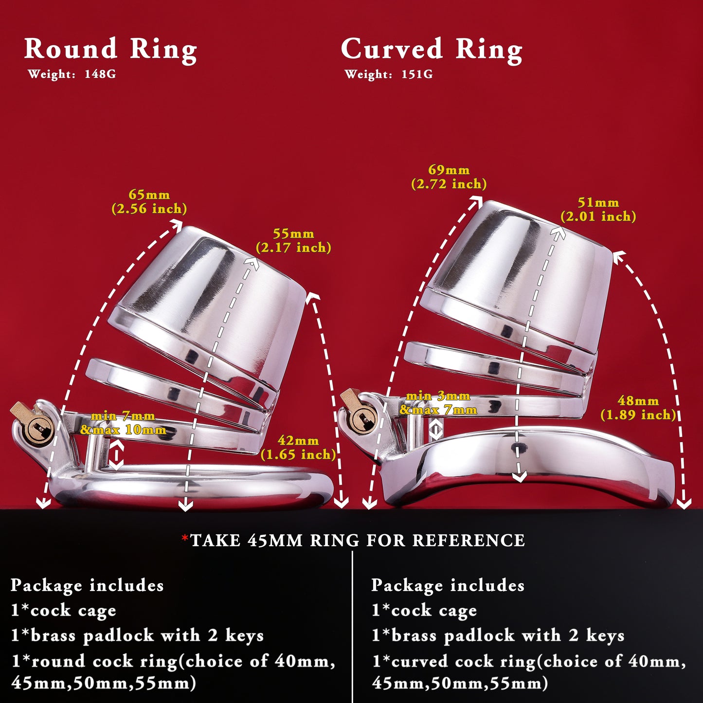 Male Lid Shower Belt Full Close Chastity Cage, F3082 - FRRK