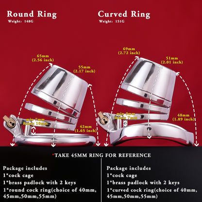 Male Lid Shower Belt Full Close Chastity Cage, F3082 - FRRK