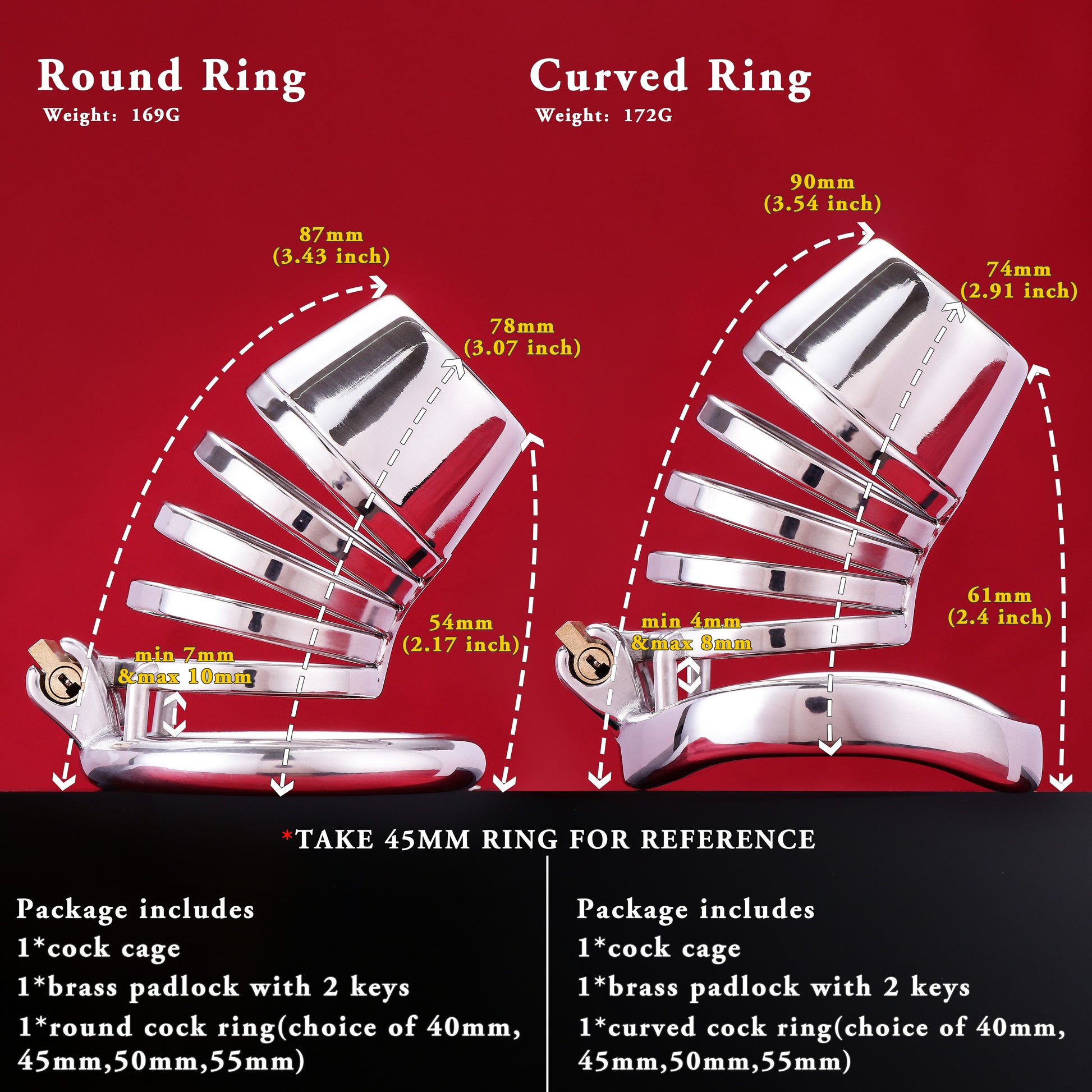 Male Lid Shower Belt Full Close Chastity Cage, F3084 - FRRK
