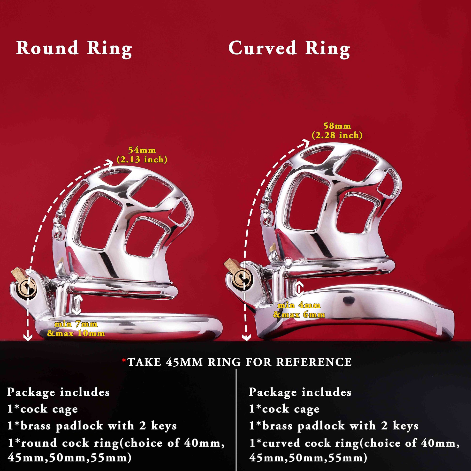 Stainless Steel Metal Small Mamba Chastity Cage | F3115