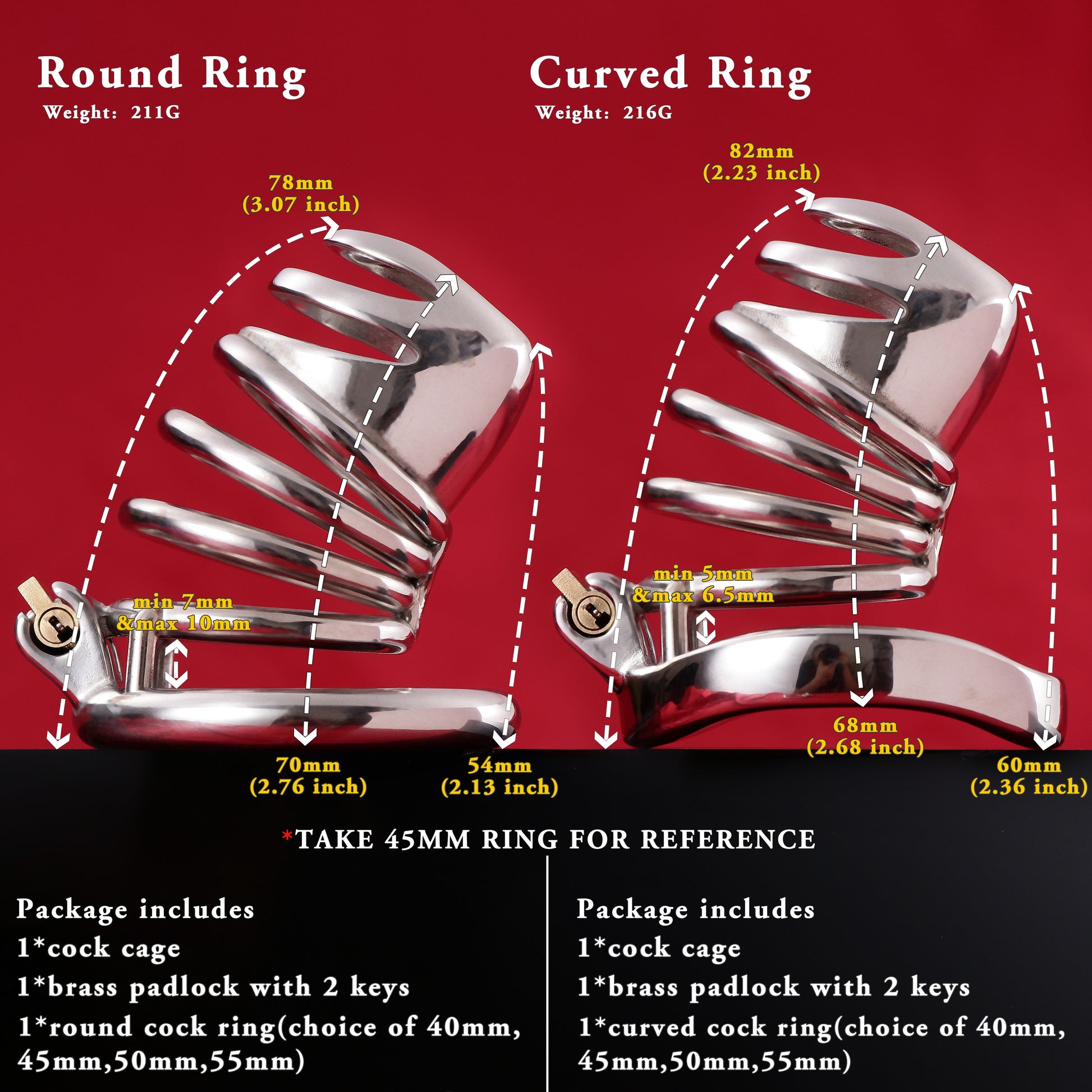 Male Chastity Cage, F3015 - FRRK