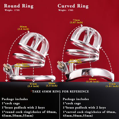 Male Top Split Open Chastity Cage, F3045 - FRRK