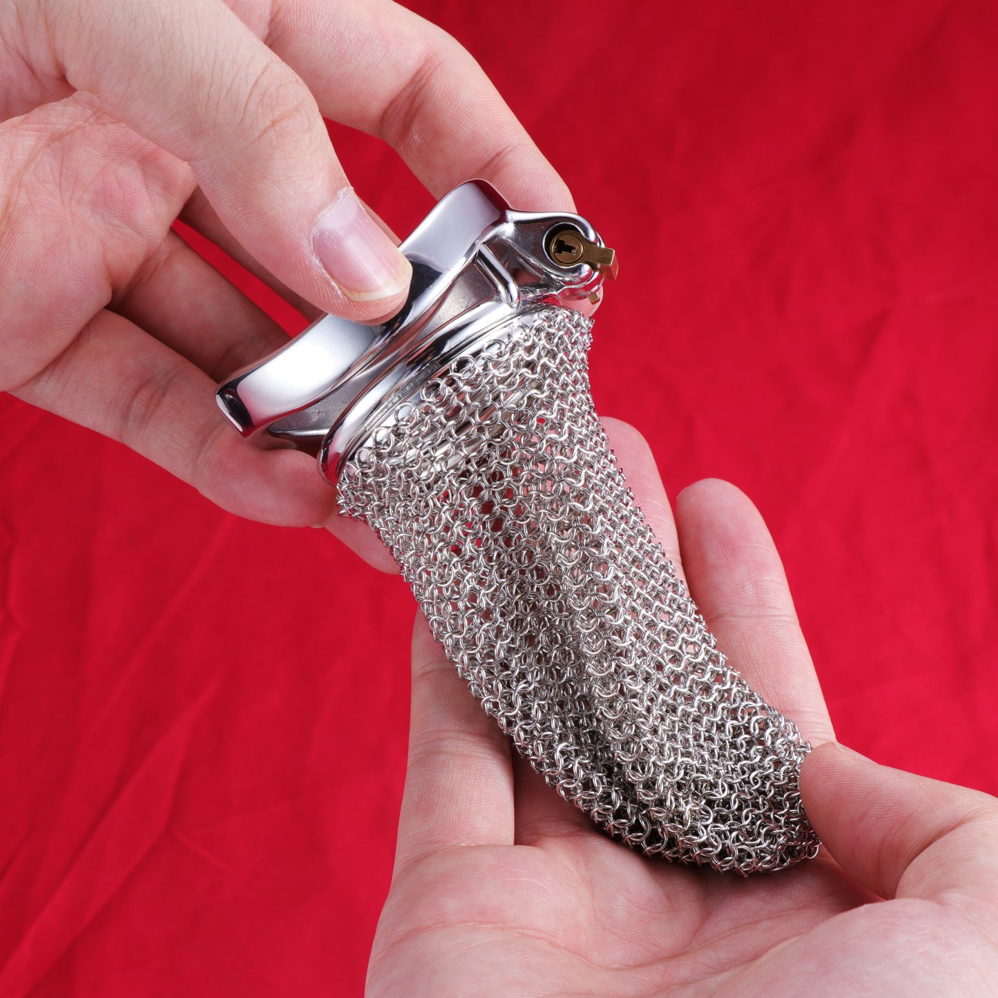 Maxi Metal Mesh Chastity Cage, F3195 - FRRK