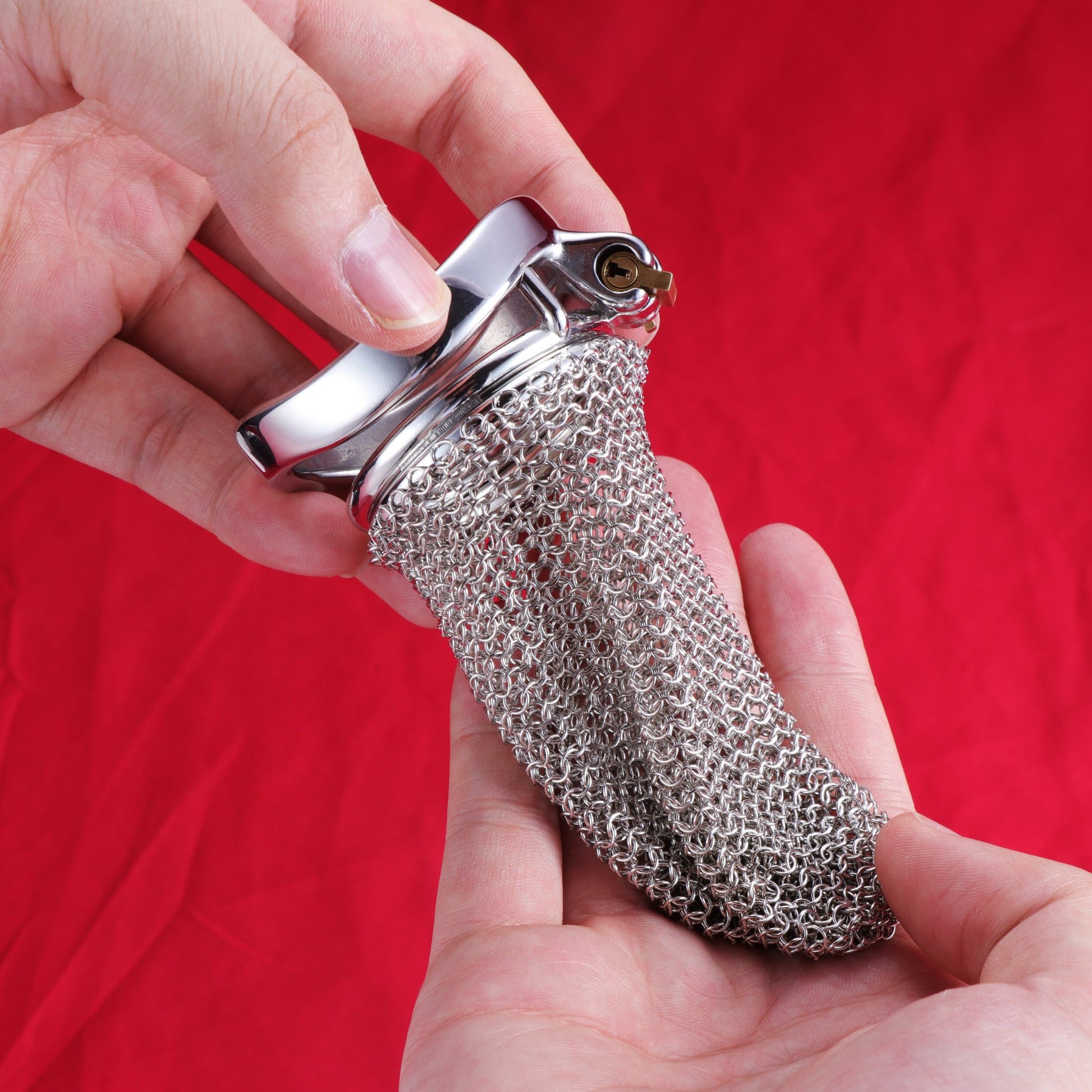 Maxi Metal Mesh Chastity Cage, F3195 - FRRK