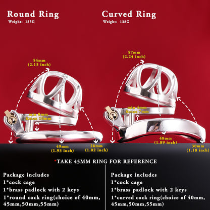 Male Top Split Open Chastity Cage, F3040 - FRRK
