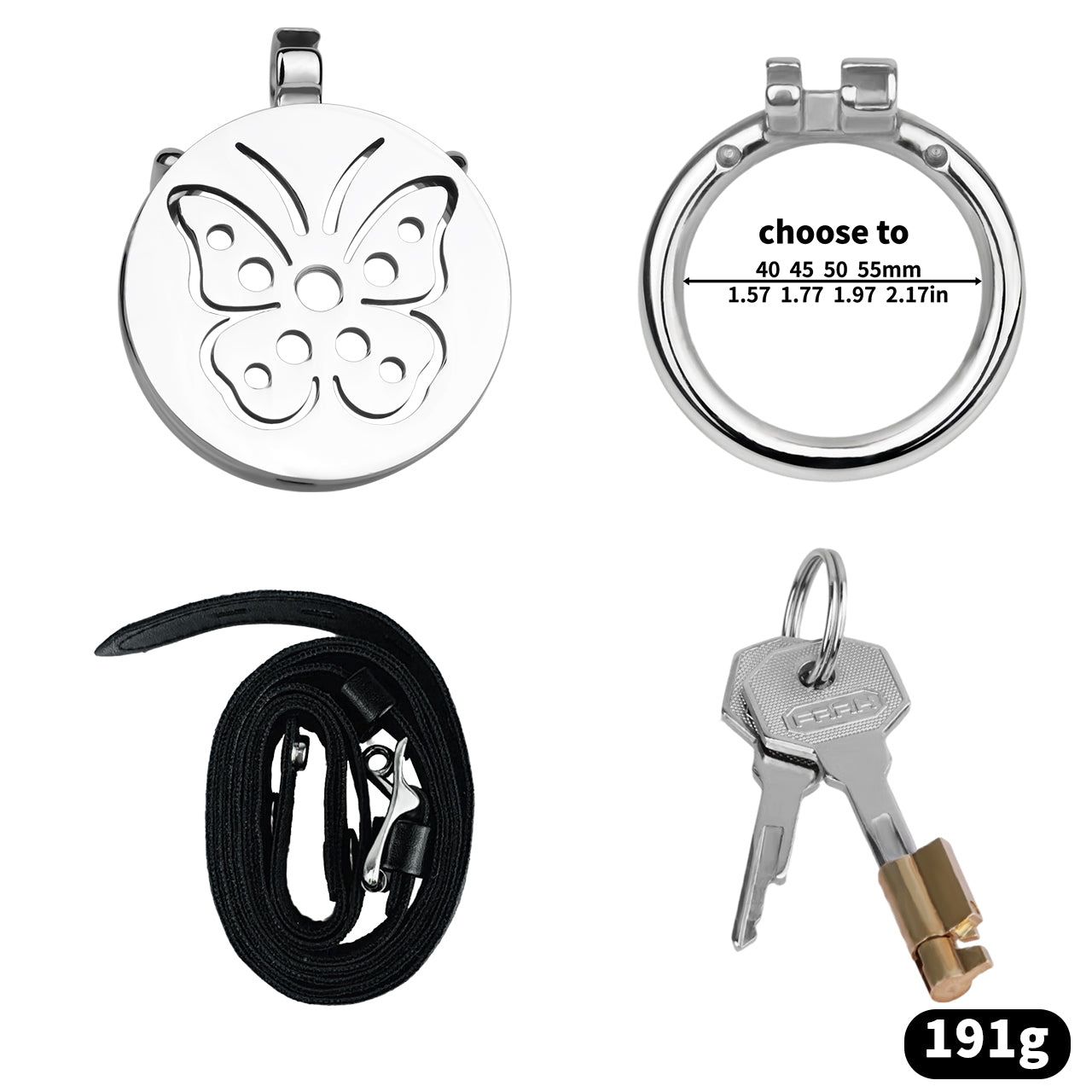 Butterfly Flat Sissy Chastity Cage