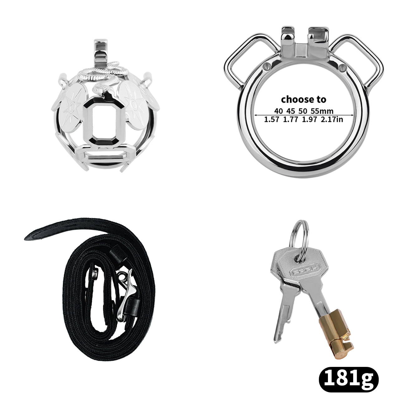 Solar Serpent Coiled Chastity Cage | F316A