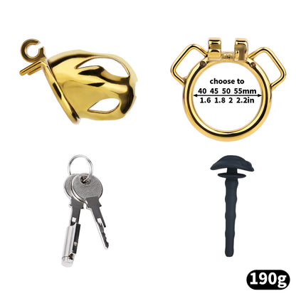 Cobra Series Mamba Chastity Cage | F312A Small Size - Golden
