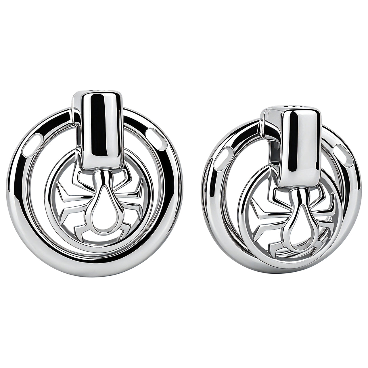 Night Silver Spider Chastity Cage | F328A