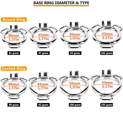 Base Rings for FRRK Chastity Cage with Three-Point Support