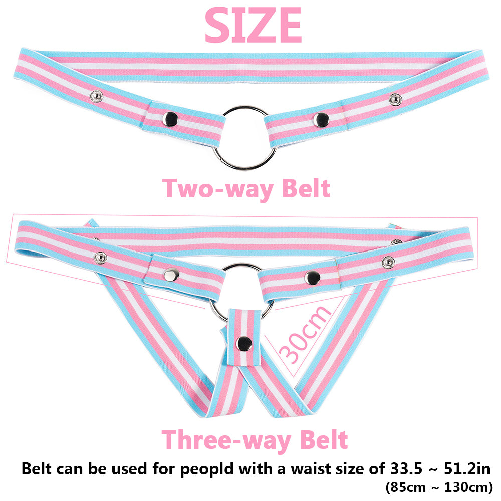 Transgender Flag Elastic Support Waist Strap
