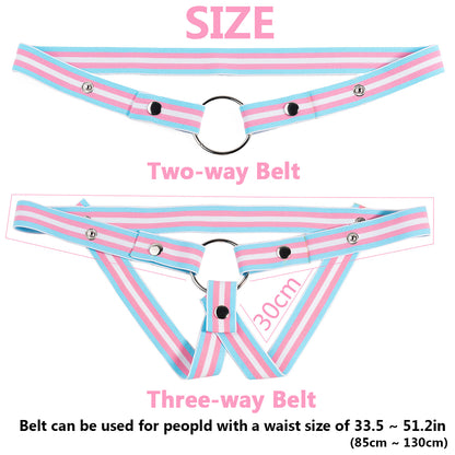 Transgender Flag Elastic Support Waist Strap