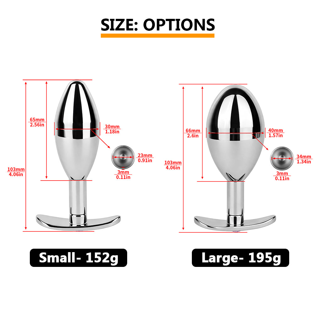 Hollow Metal Butt Plug with Hidden Key Storage | F344A