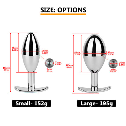 Hollow Metal Butt Plug with Hidden Key Storage | F344A