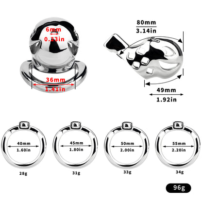Aluminum Alloy Clown Chastity Cage 