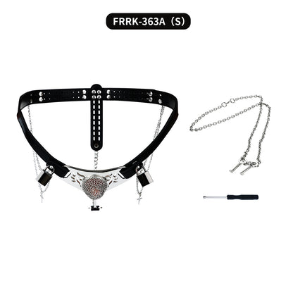 Silver Scale Lockable Harness Bondage Chastity Pants | F363A