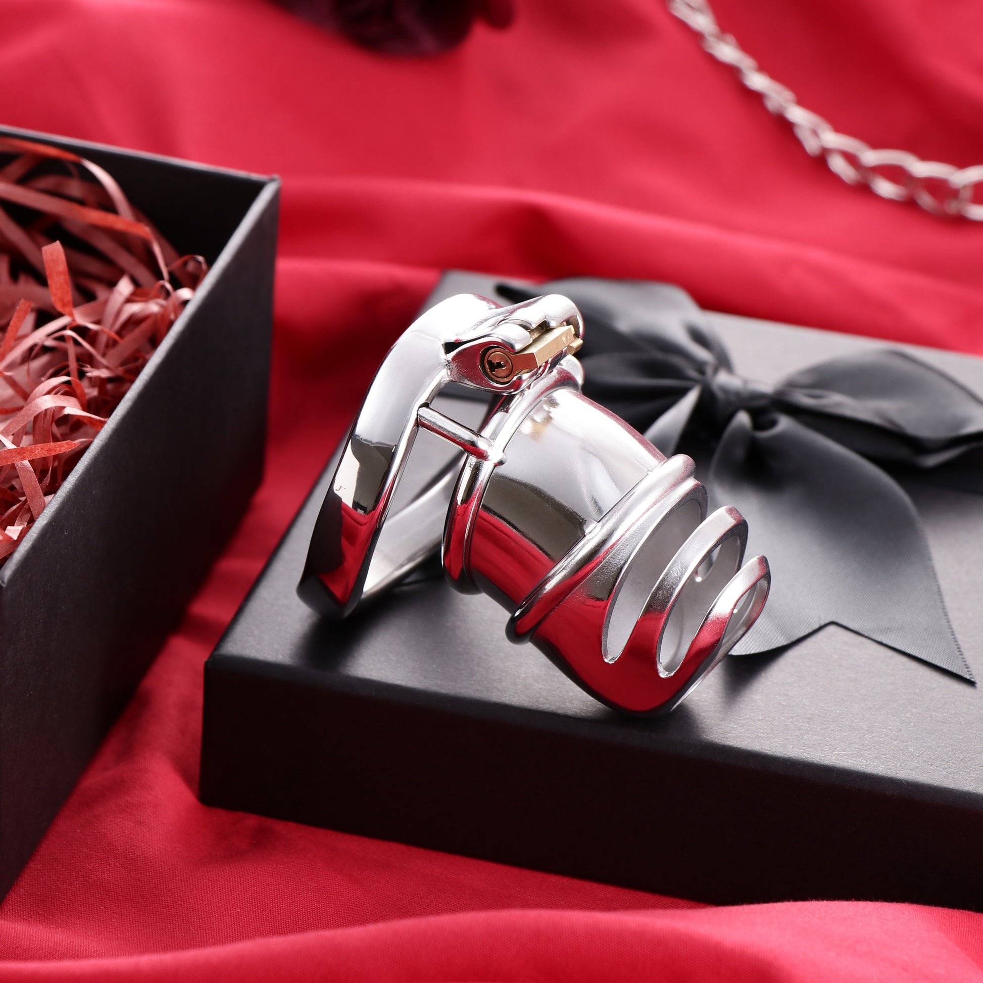 Top Split Open Male Chastity Cage, F3056 - FRRK