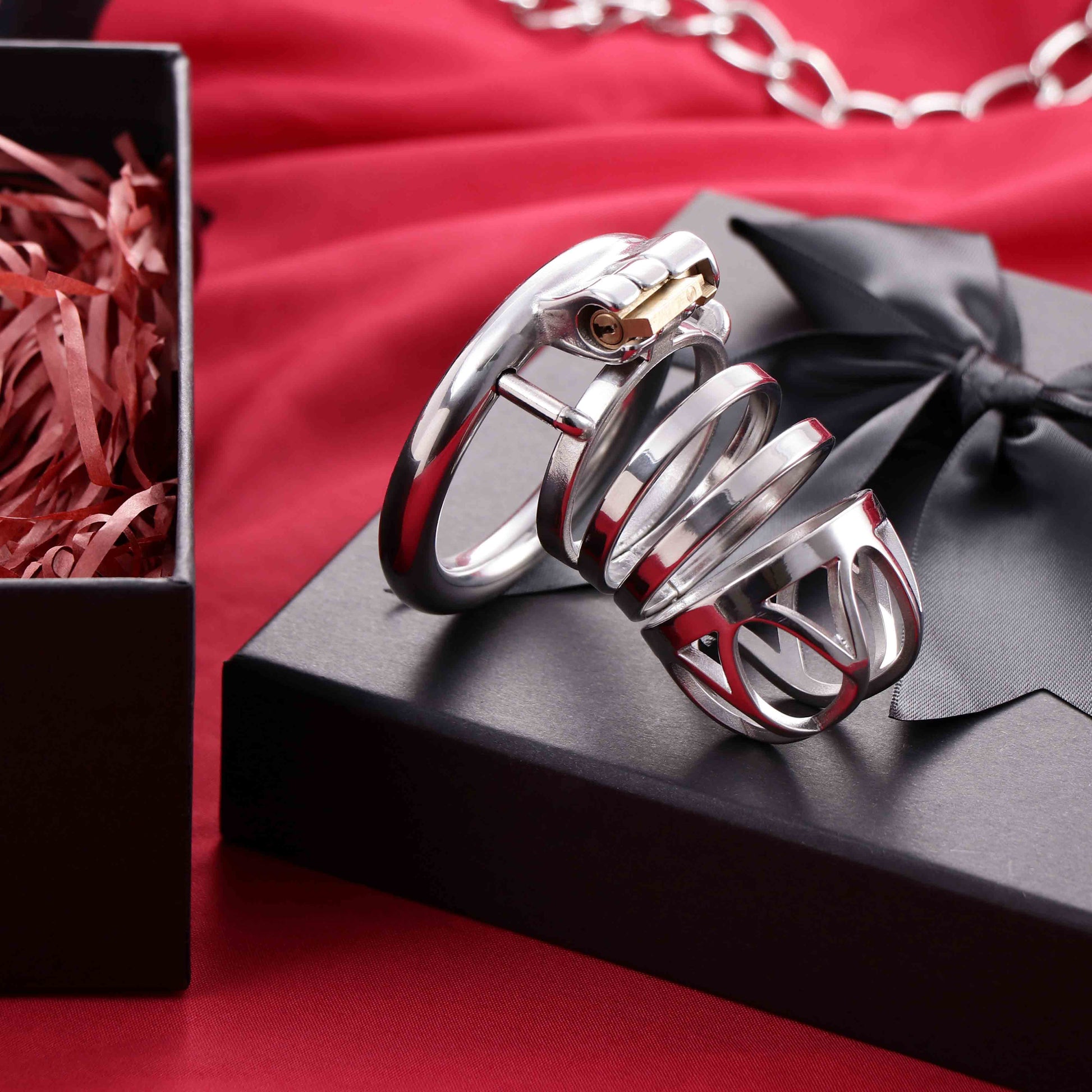 Male Top Split Open Chastity Cage, F3042 - FRRK