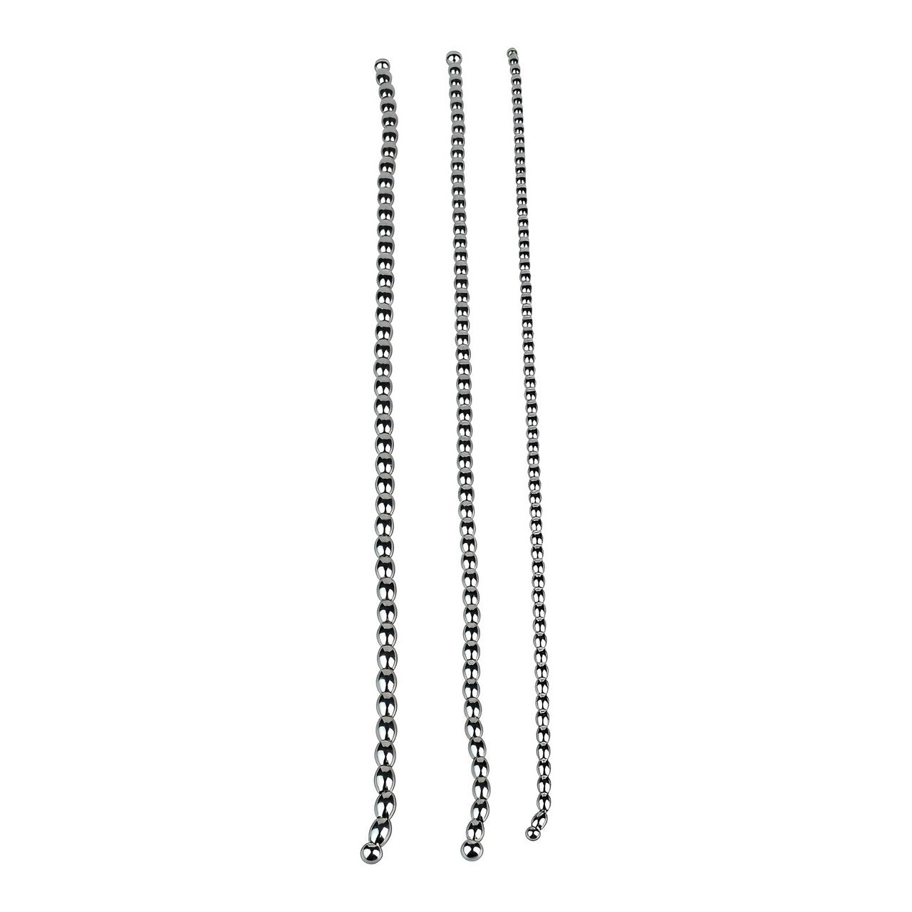 Metal Soft Urethral Sounds Penis Plug with Chain - Oval shaped | F3222 - FRRK