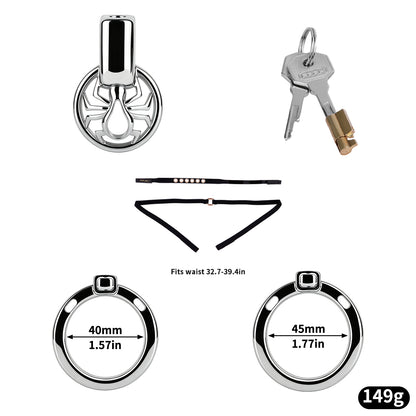 Night Silver Spider Chastity Cage | F328A