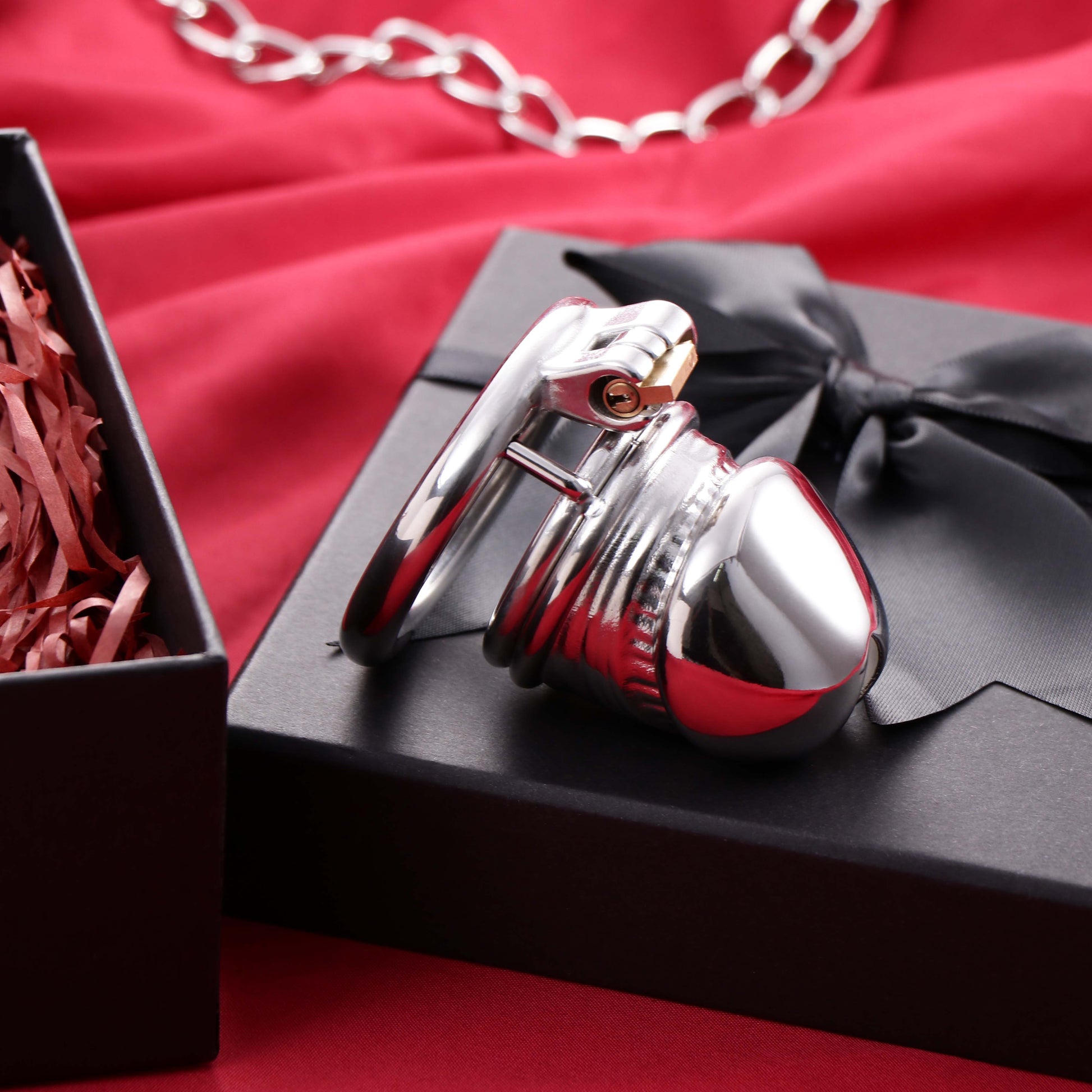 Male Solid Steel Chastity Cage, F3051 - FRRK