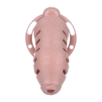 ABS Resin Realistic Dick Chastity Cage – Fully Enclosed Type AS037