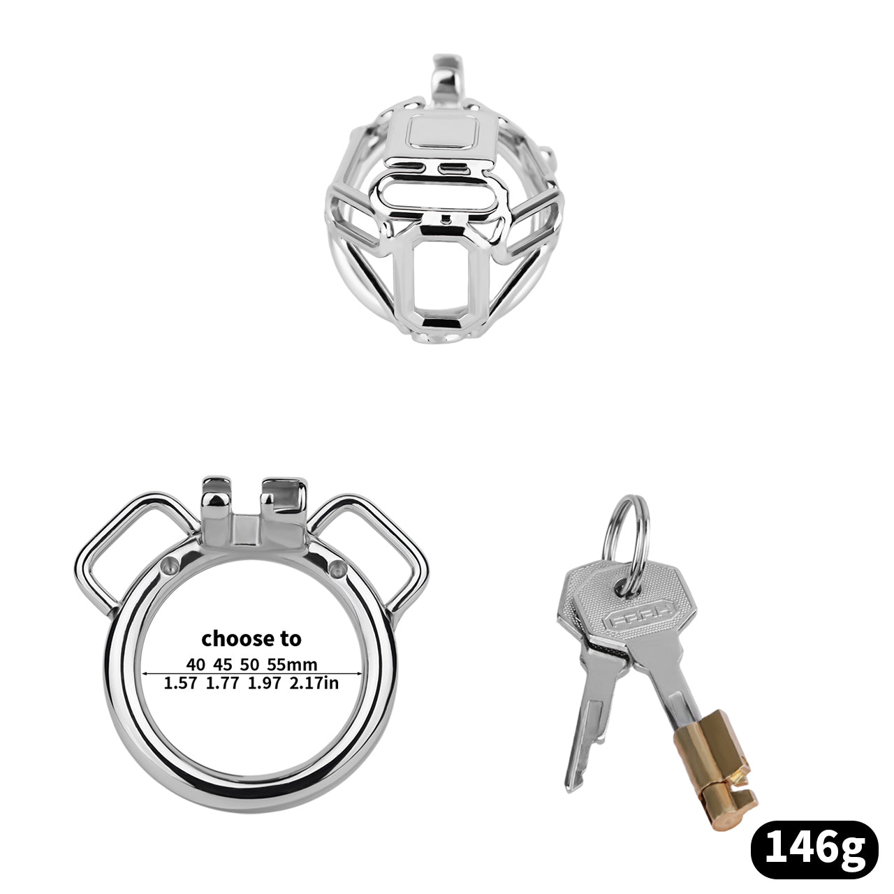 Topology Square Chastity Cage - Medium Size | F318A