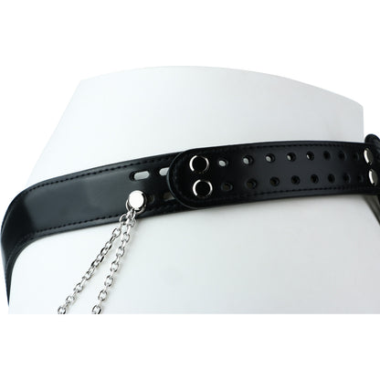 Silver Scale Lockable Harness Bondage Chastity Pants | F363A