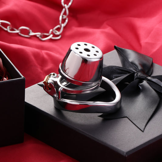 Male Lid Shower Belt Full Close Chastity Cage, F3082 - FRRK