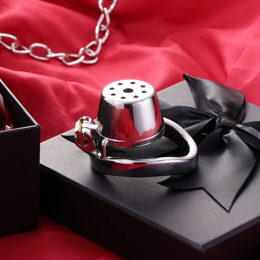 Male Lid Shower Belt Full Close Chastity Cage, F3080 - FRRK