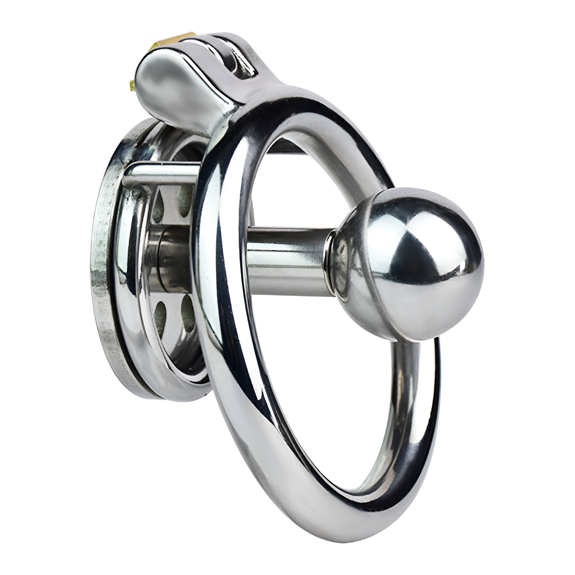 Flat Chastity Cage with Solid Metal Negative Long Bar Ball, F3194 - FRRK