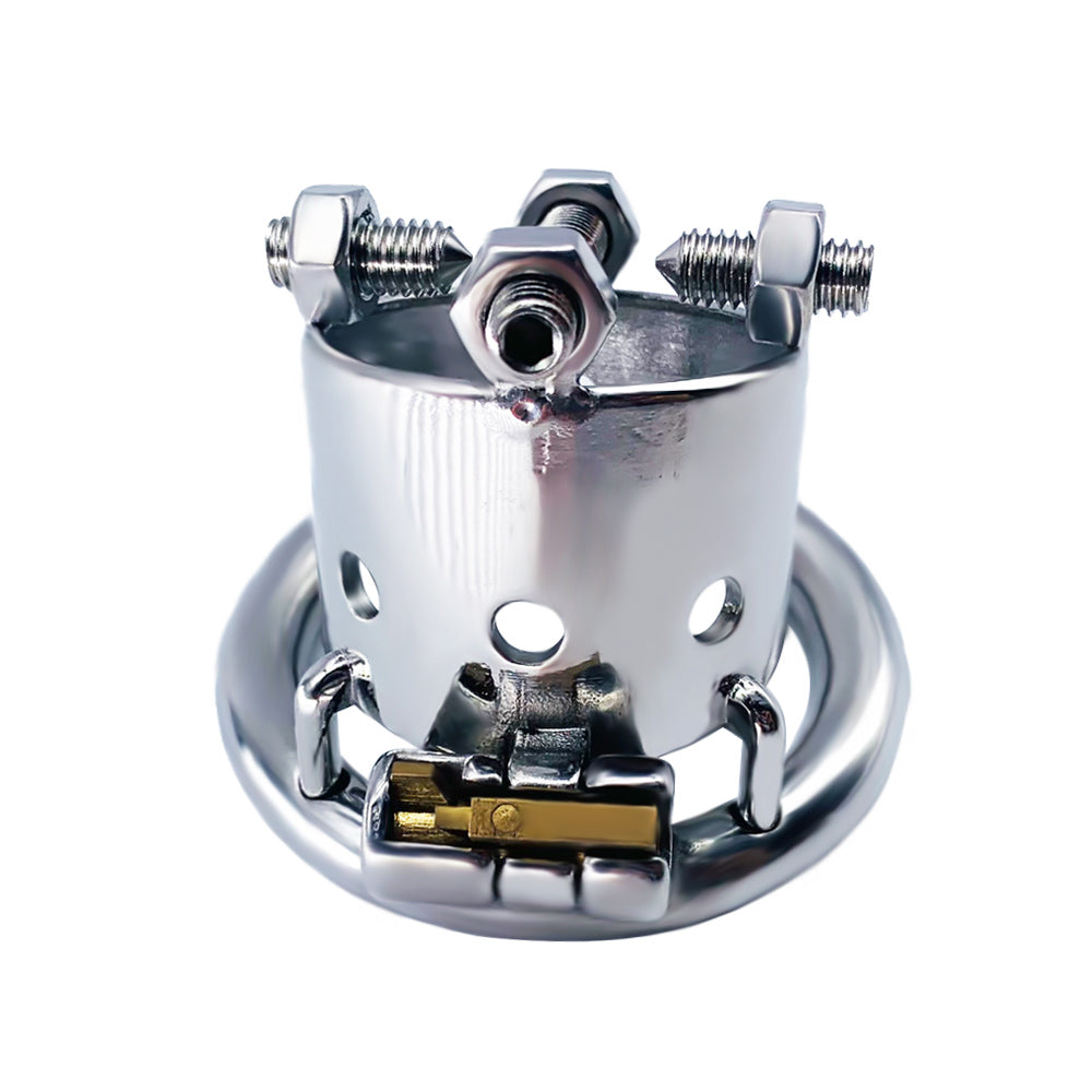 Open Head Male Chastity Cage with Removable Spikes, F3029 - FRRK