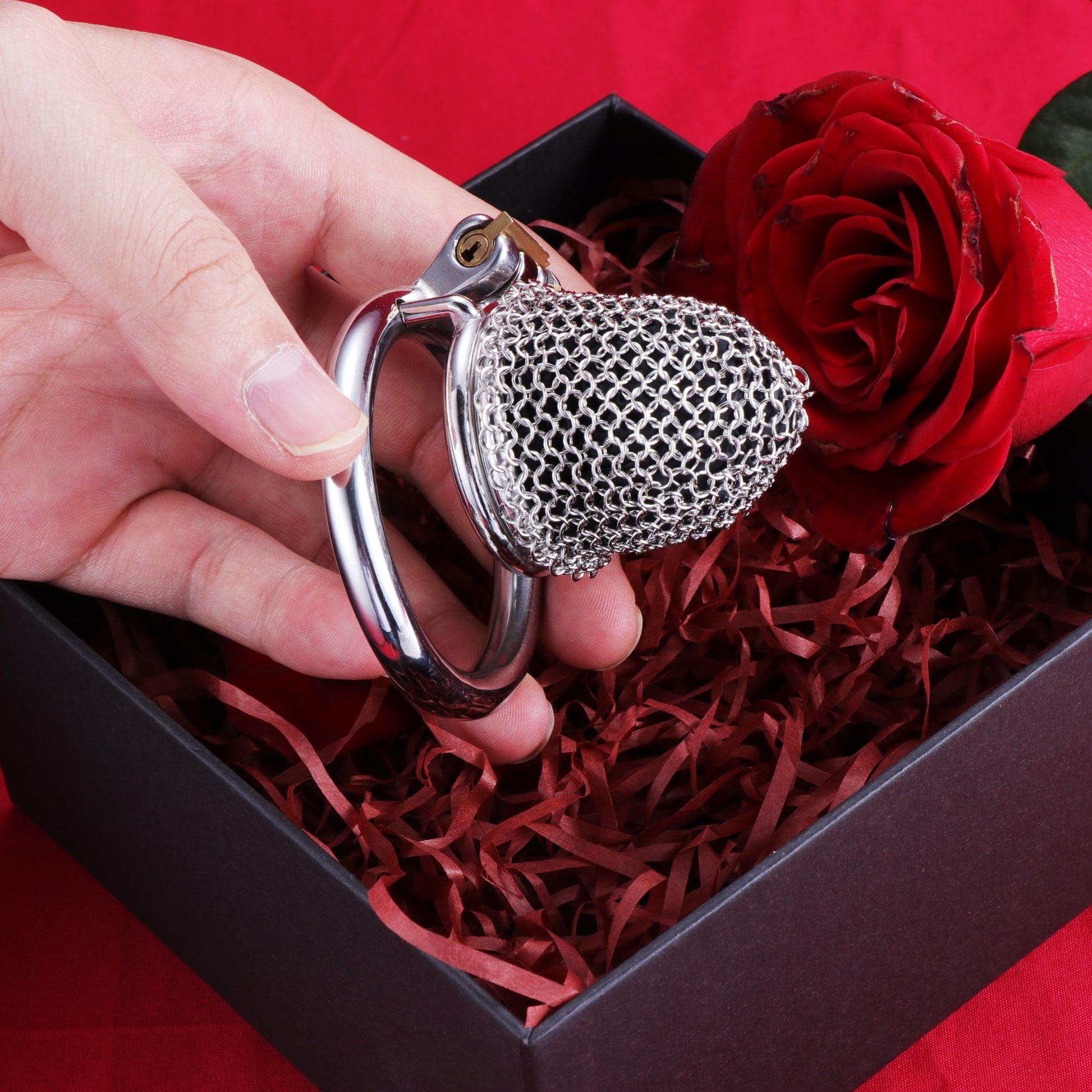Nano Metal Mesh Chastity Cage, F3198 - FRRK