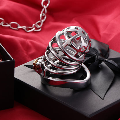 37mm Diameter Large Male Chastity Cage with Screw Spiked, F3070 - FRRK