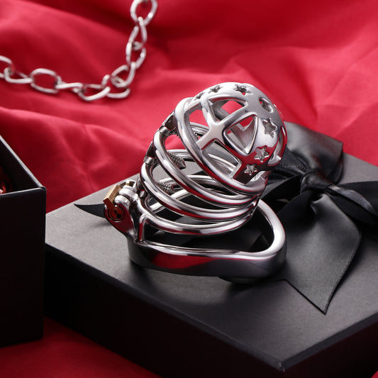 37mm Diameter Large Male Chastity Cage with Screw Spiked, F3070 - FRRK