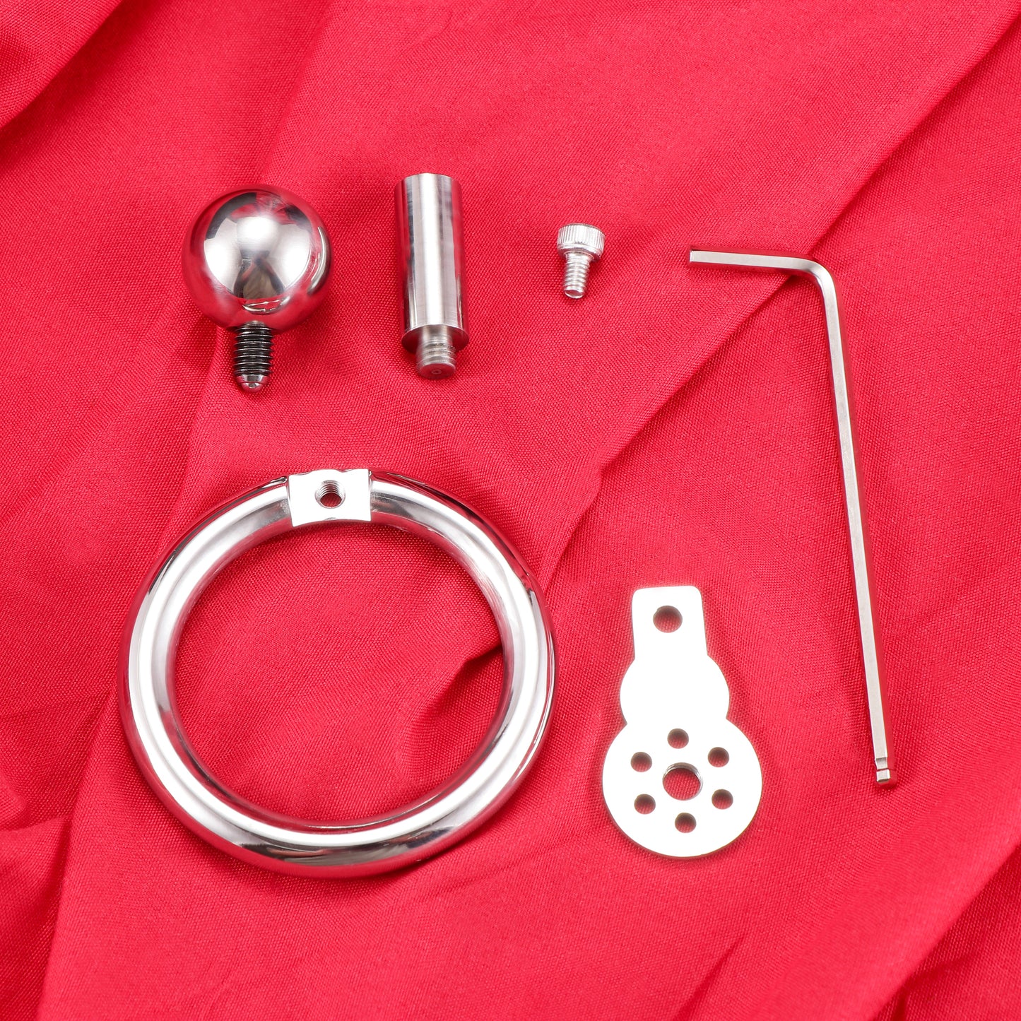 Negative Ball Flat Chastity Cage with Long Bar, F3111 - FRRK